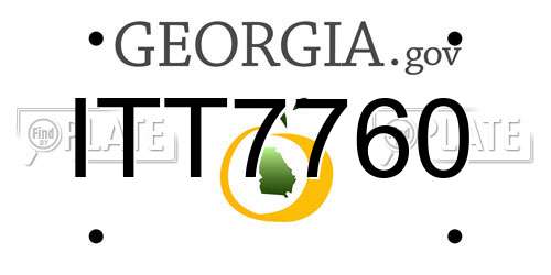 ITT7760 Georgia License Plate