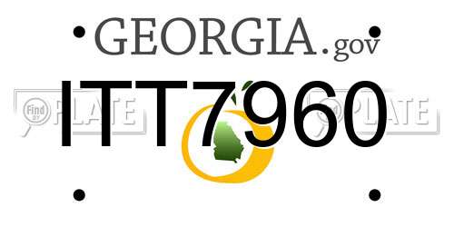 ITT7960 Georgia License Plate