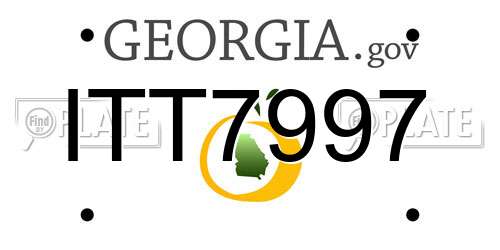 ITT7997 Georgia License Plate