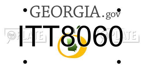 ITT8060 Georgia License Plate