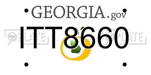 ITT8660 Georgia License Plate