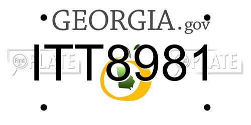 ITT8981 Georgia License Plate
