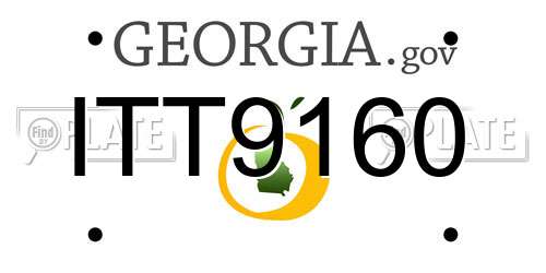 ITT9160 Georgia License Plate