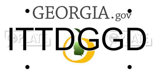 ITTDGGD Georgia License Plate