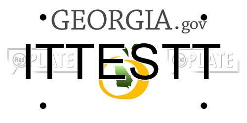ITTESTT Georgia License Plate