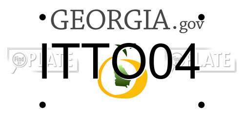 ITTO04 Georgia License Plate