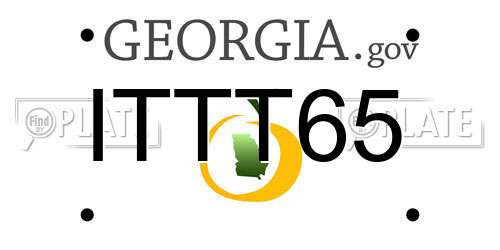 ITTT65 Georgia License Plate