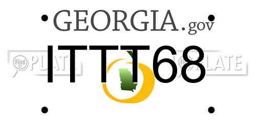 ITTT68 Georgia License Plate