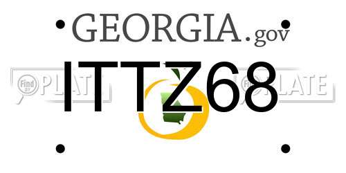 ITTZ68 Georgia License Plate