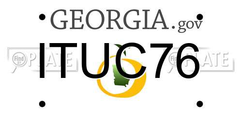 ITUC76 Georgia License Plate