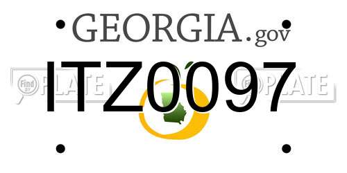 ITZ0097 Georgia License Plate