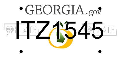 ITZ1545 Georgia License Plate