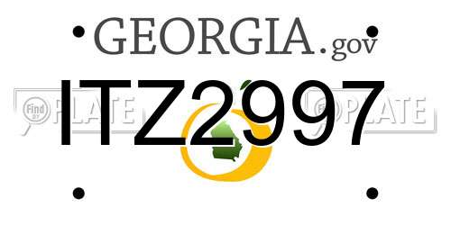 ITZ2997 Georgia License Plate