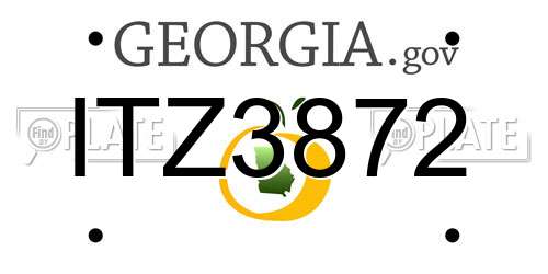 ITZ3872 Georgia License Plate