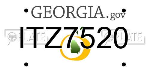 ITZ7520 Georgia License Plate