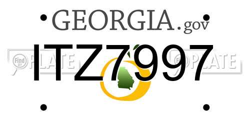 ITZ7997 Georgia License Plate