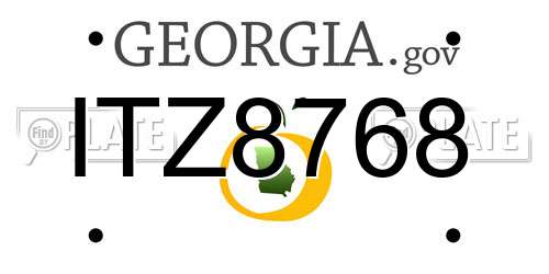 ITZ8768 Georgia License Plate