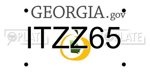 ITZZ65 Georgia License Plate
