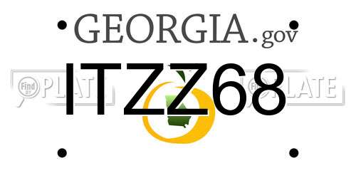 ITZZ68 Georgia License Plate