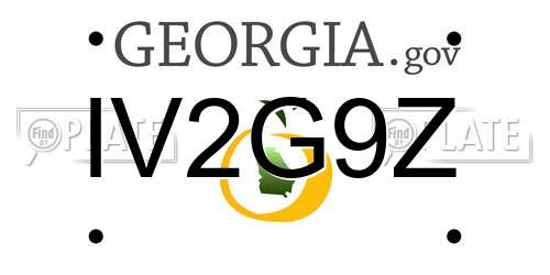 IV2G9Z Georgia License Plate