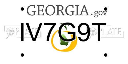 IV7G9T Georgia License Plate