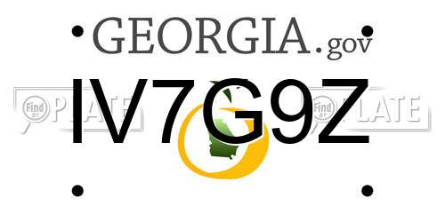 IV7G9Z Georgia License Plate