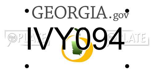 IVY094 Georgia License Plate