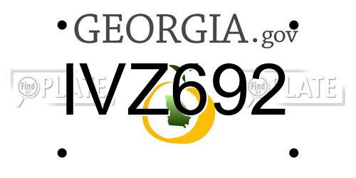 IVZ692 Georgia License Plate