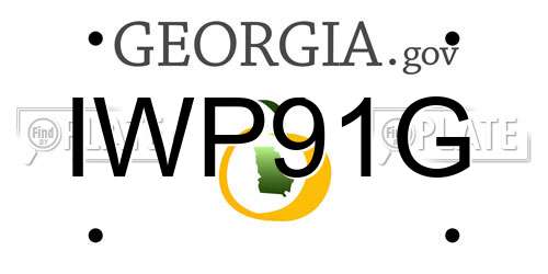 IWP91G Georgia License Plate