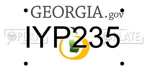 IYP235 Georgia License Plate