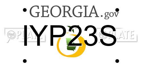 IYP23S Georgia License Plate