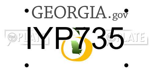 IYP735 Georgia License Plate