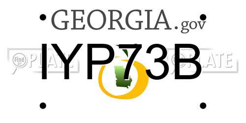 IYP73B Georgia License Plate