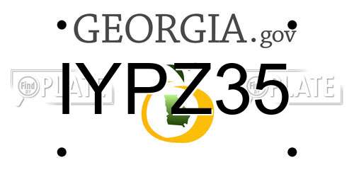 IYPZ35 Georgia License Plate