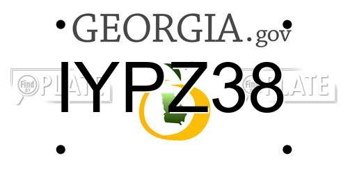 IYPZ38 Georgia License Plate