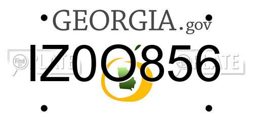 IZ0O856 Georgia License Plate