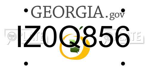 IZ0Q856 Georgia License Plate