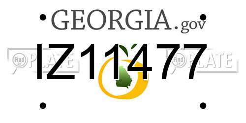 IZ11477 Georgia License Plate