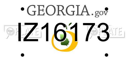 IZ16173 Georgia License Plate