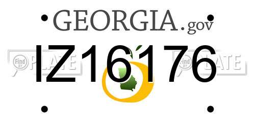 IZ16176 Georgia License Plate