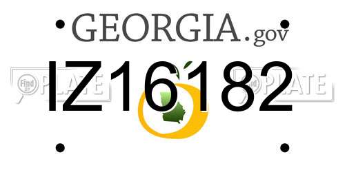 IZ16182 Georgia License Plate