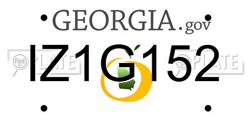 IZ1G152 Georgia License Plate