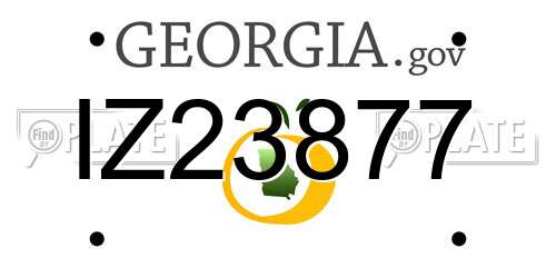 IZ23877 Georgia License Plate