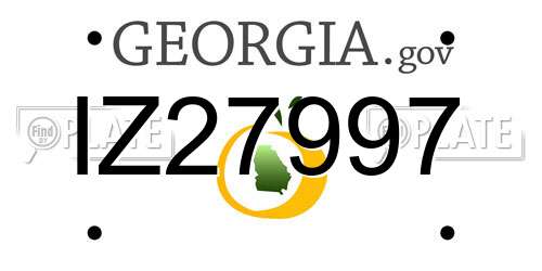 IZ27997 Georgia License Plate