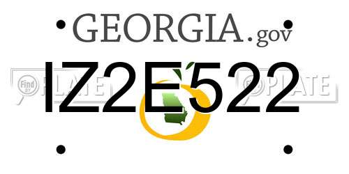 IZ2E522 Georgia License Plate