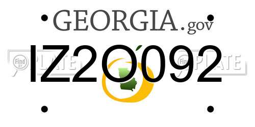 IZ2O092 Georgia License Plate