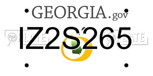 IZ2S265 Georgia License Plate