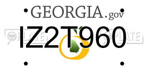 IZ2T960 Georgia License Plate