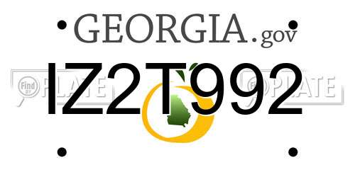 IZ2T992 Georgia License Plate