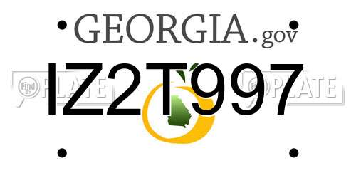 IZ2T997 Georgia License Plate